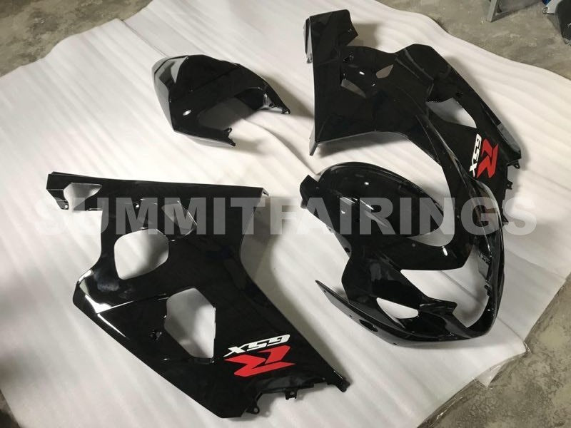 Fairings For Suzuki - GSXR600-750 K4 04-05 Black Gloss Red
