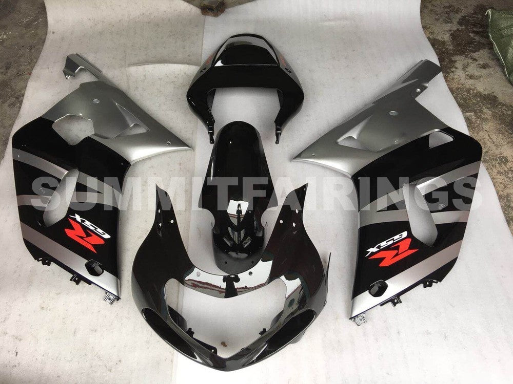 Fairings For Suzuki - GSXR600-750 K1 2001-2003 Black Silver