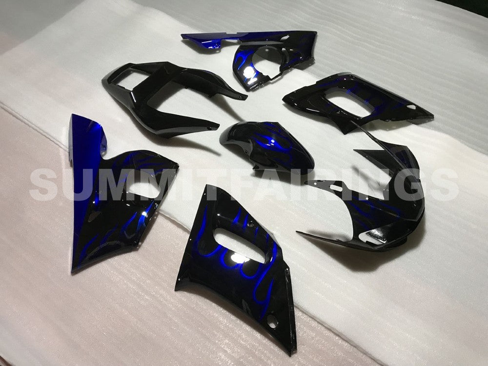 Fairings For Yamaha YZF-R6 Black & Blue Flame R6 (1998-2002)