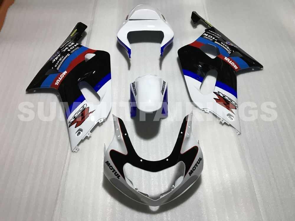 Fairings For Suzuki - GSXR600-750 K1 2001-2003 Black White & Blue