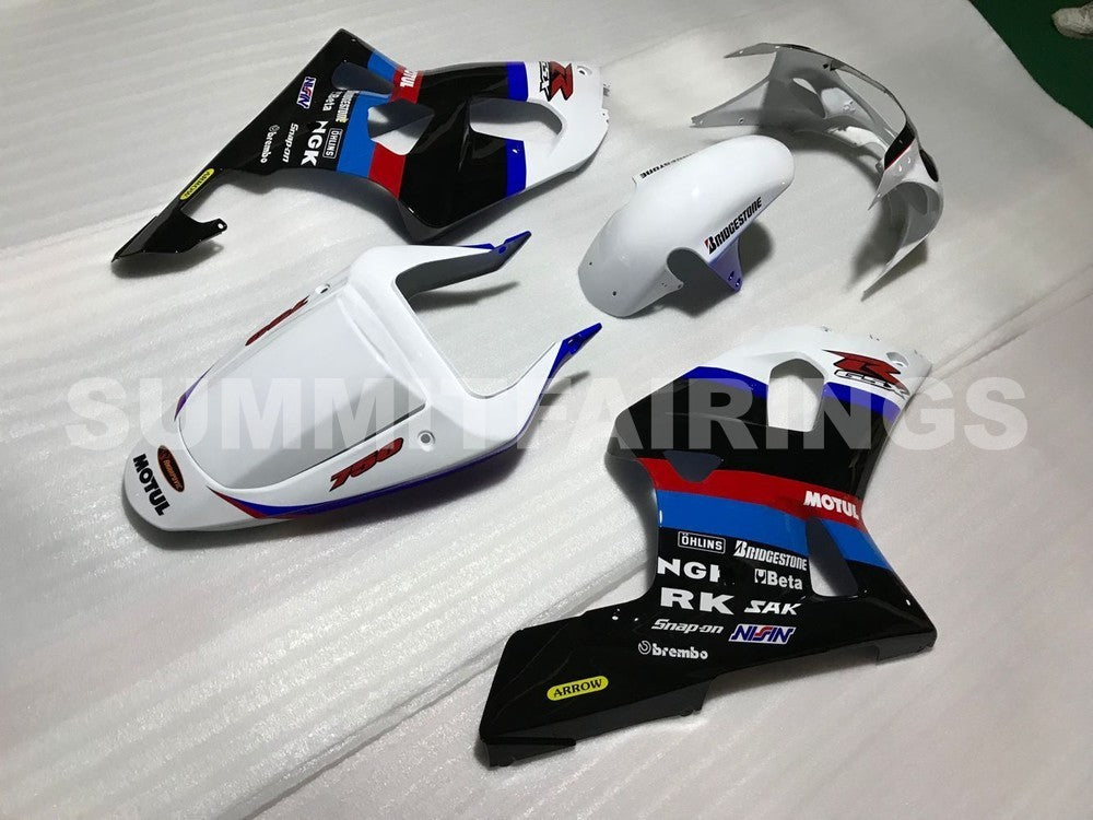 Fairings For Suzuki - GSXR600-750 K1 2001-2003 Black White & Blue