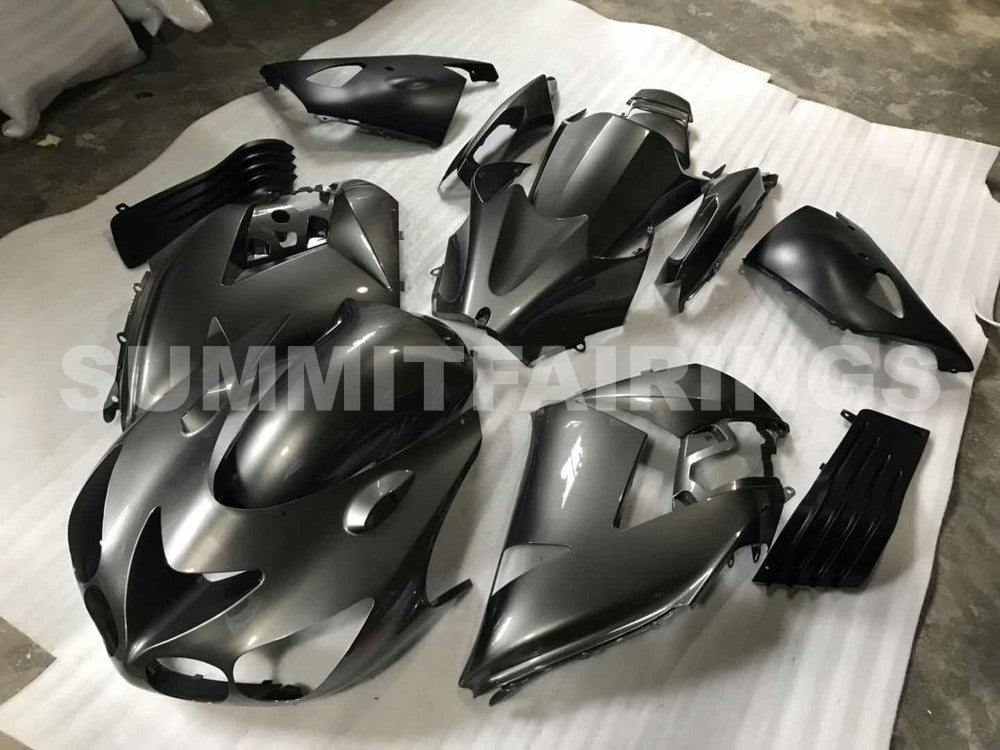Fairings For Kawasaki Ninja ZX-14R (2006-2011) Silver and Matte Black