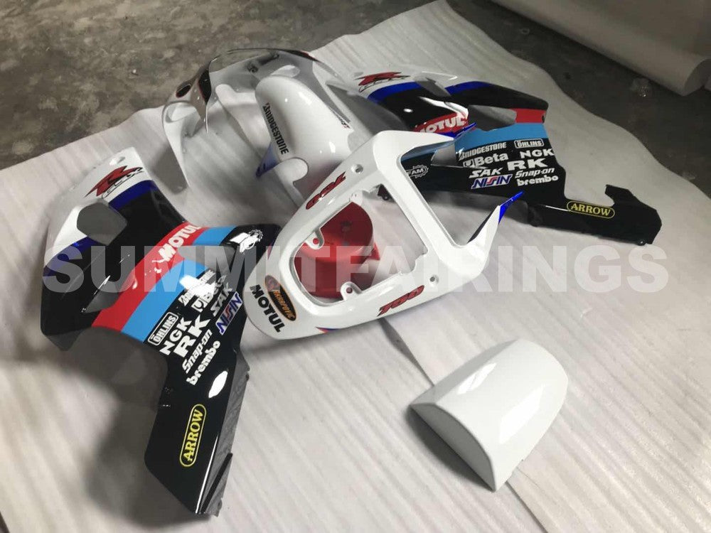Fairings For Suzuki - GSXR600-750 K1 2001-2003 Black White & Blue