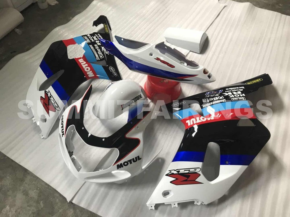 Fairings For Suzuki - GSXR600-750 K1 2001-2003 Black White & Blue