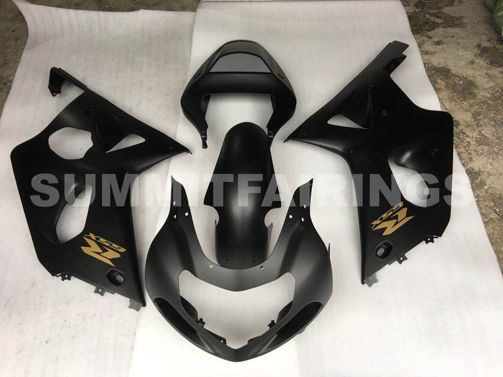 Fairings For Suzuki - GSXR1000 K1/2 2000-2002 Matt Black Gold Decal