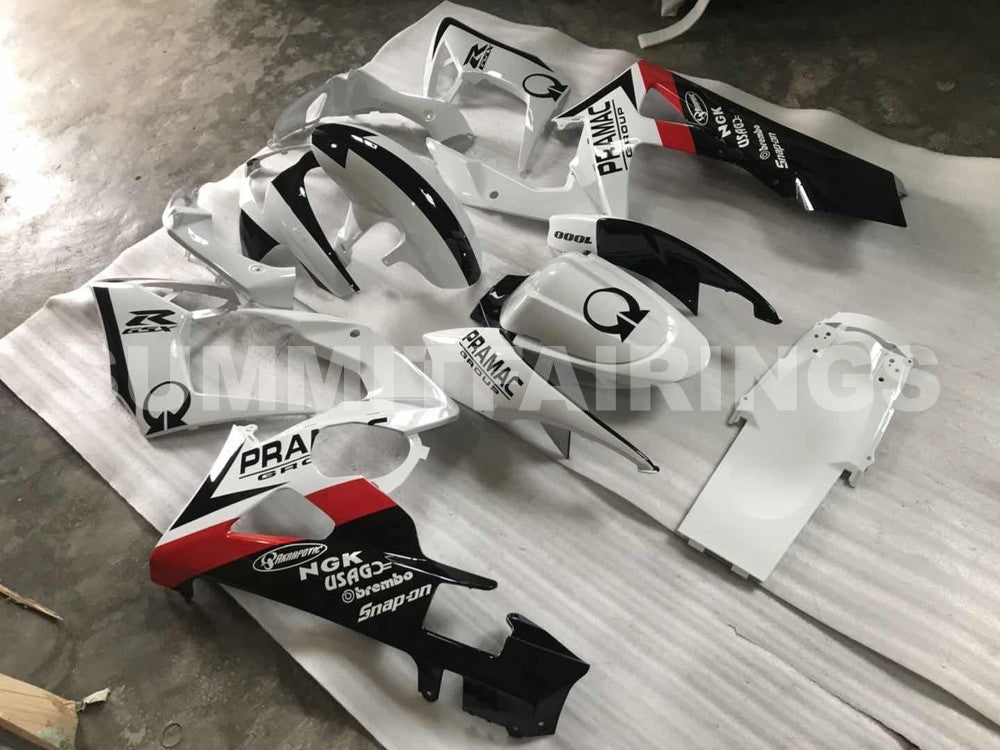 Fairings For Suzuki GSXR 1000 White Black Pramac (2005-2006)