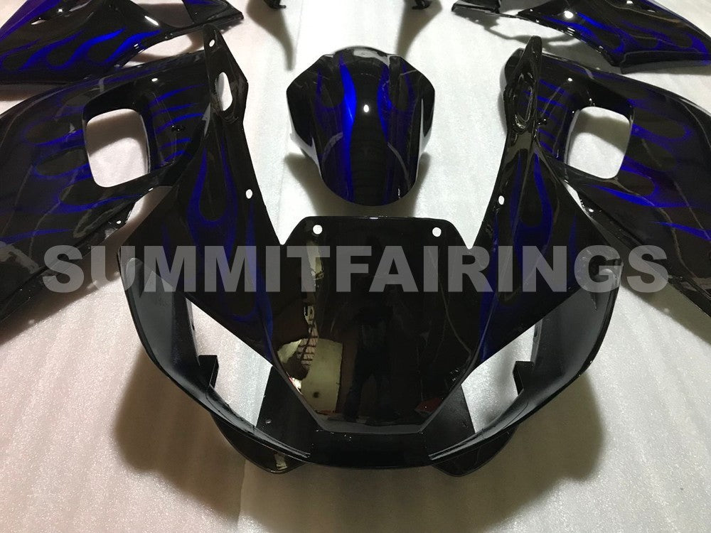 Fairings For Yamaha YZF-R6 Black & Blue Flame R6 (1998-2002)