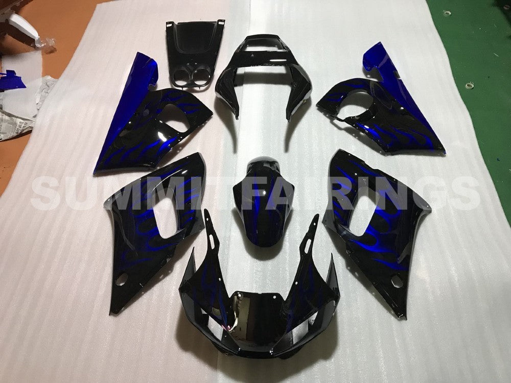 Fairings For Yamaha YZF-R6 Black & Blue Flame R6 (1998-2002)
