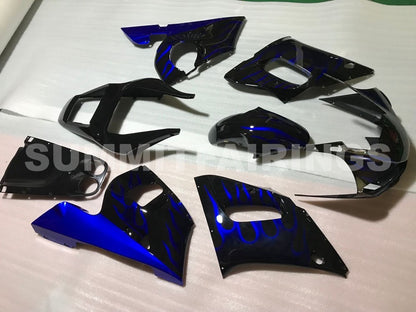 Fairings For Yamaha YZF-R6 Black & Blue Flame R6 (1998-2002)