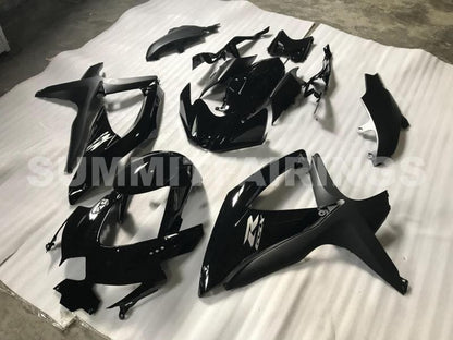 Fairings For Suzuki - GSXR600-750 K8 2008-2010 Matt Black Gloss Black
