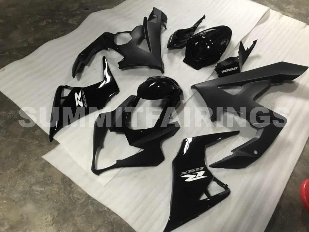 Fairings For Suzuki GSX-R1000, 2005-2006 - Gloss Black Matte Black