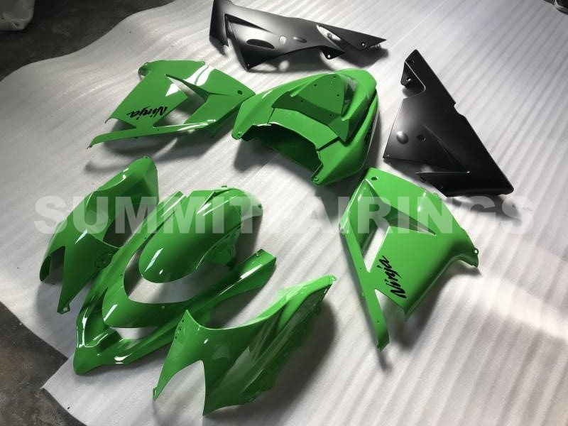 Fairings For Kawasaki ZX-10R, 2004-2005 - Green & Black