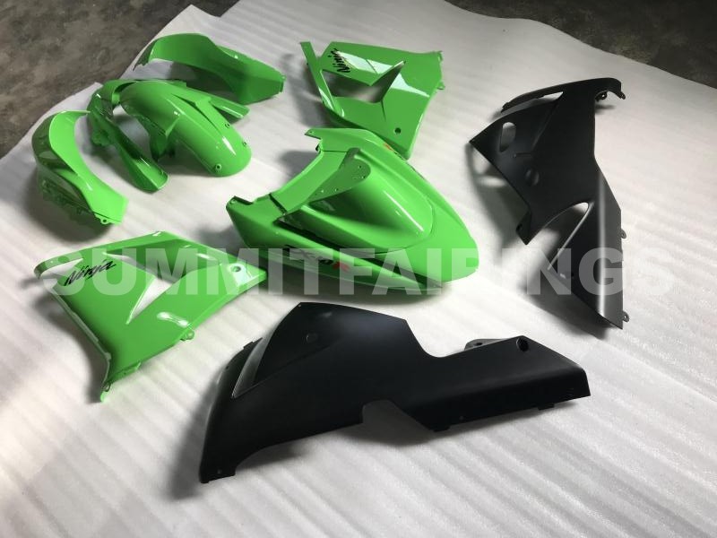 Fairings For Kawasaki ZX-10R, 2004-2005 - Green & Black