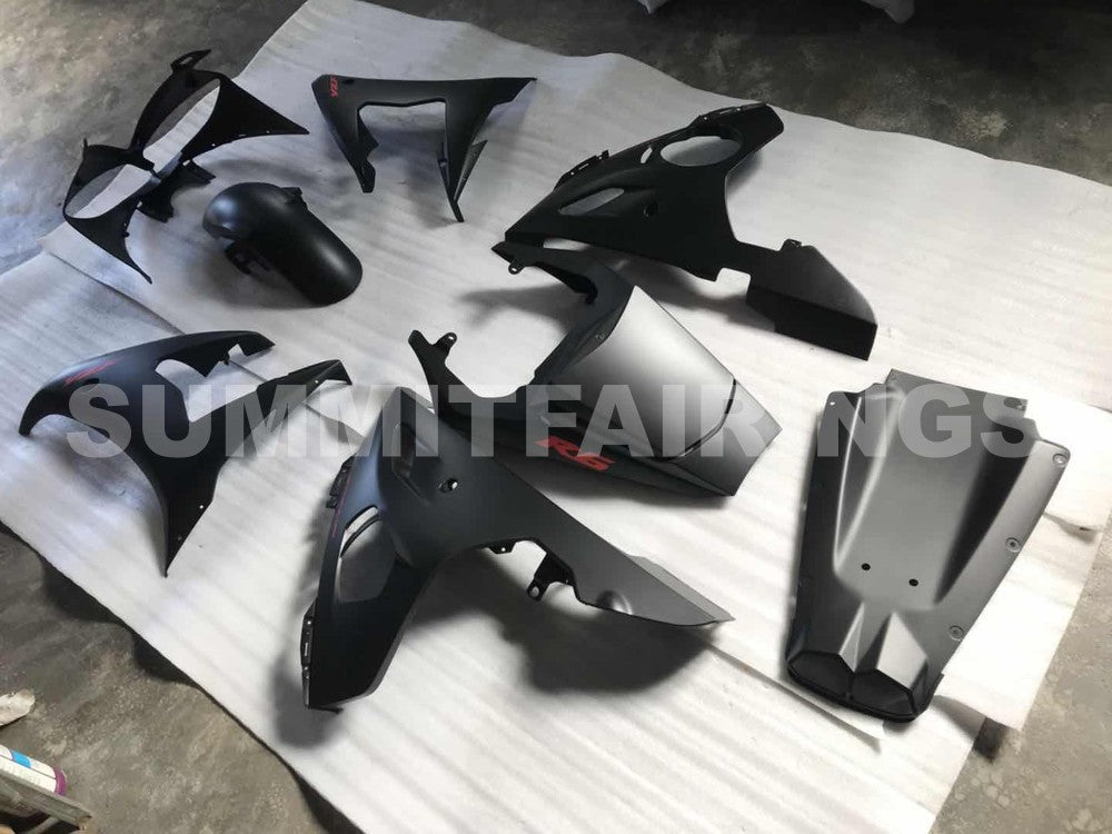 Fairings For Yamaha - YZF-600 R6 2003-2004 Matt Black Red Decals
