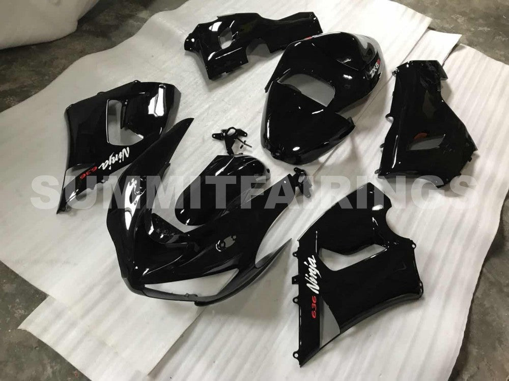 Fairings For Kawasaki ZX6R 636 Black ZX6R (2005-2006)
