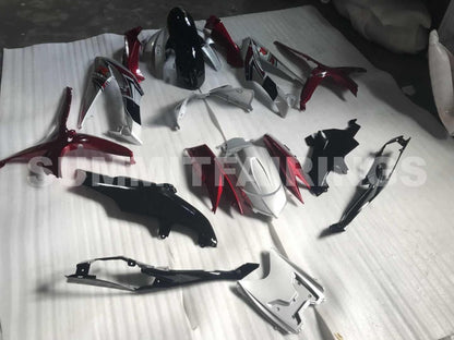 Fairings For Suzuki GSXR 600 750 Silver Red GSXR (2008-2009-2010)