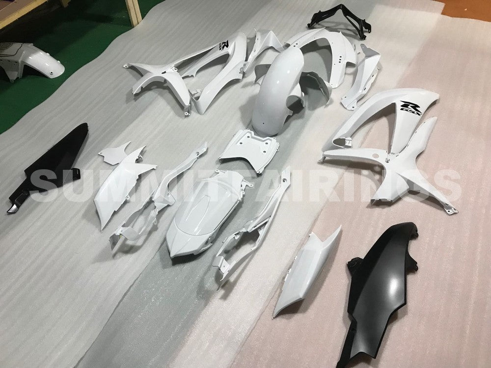 Fairings For Suzuki GSXR 600 750 Pure White Black GSXR (2008-2009-2010)