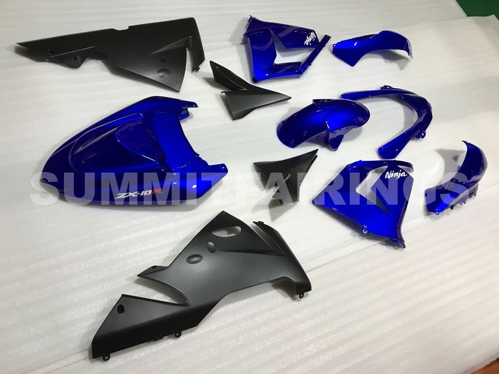 Fairings For Kawasaki ZX 10R Blue Black Ninja (2004-2005)
