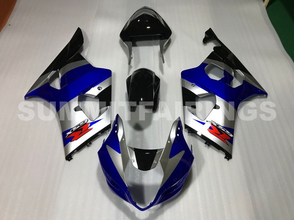 Fairings For Suzuki GSX-R1000, 2003-2004 - Blue, Silver & Black