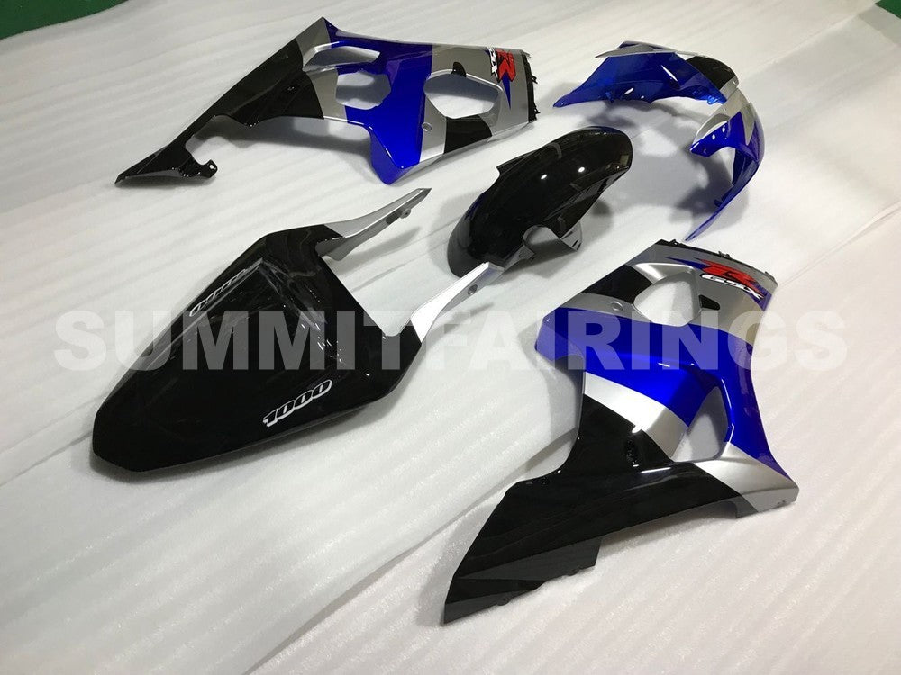 Fairings For Suzuki GSX-R1000, 2003-2004 - Blue, Silver & Black
