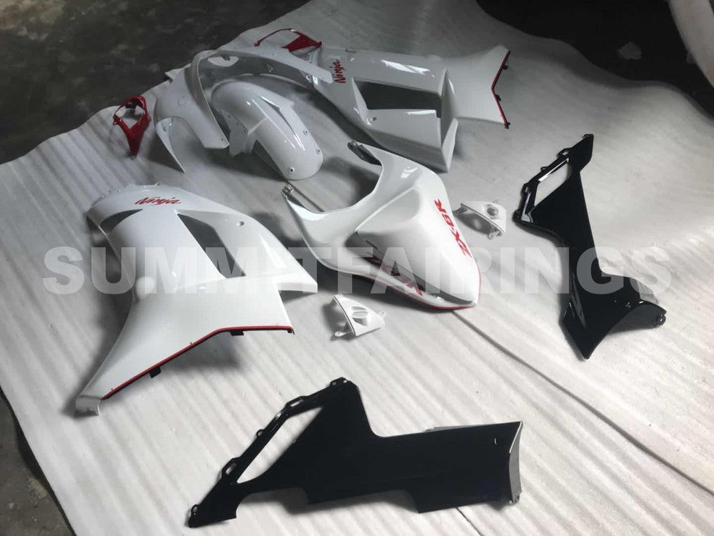 Fairings For Kawasaki ZX6R ZX636 Pure White Red Black ZX6R (2007-2008)