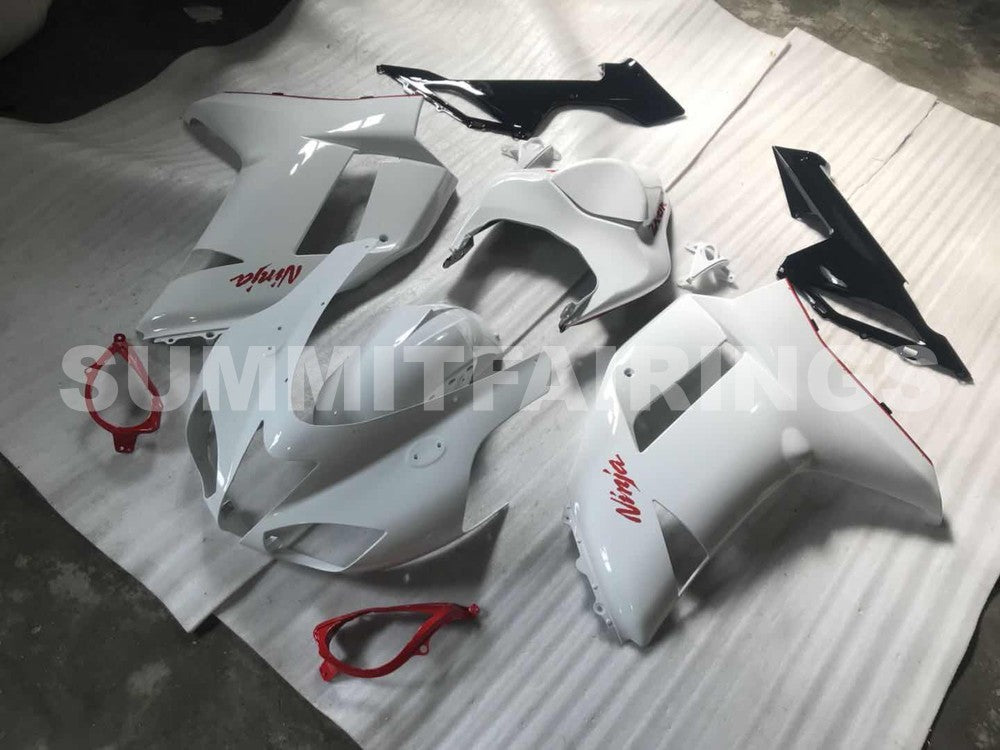 Fairings For Kawasaki ZX6R ZX636 Pure White Red Black ZX6R (2007-2008)
