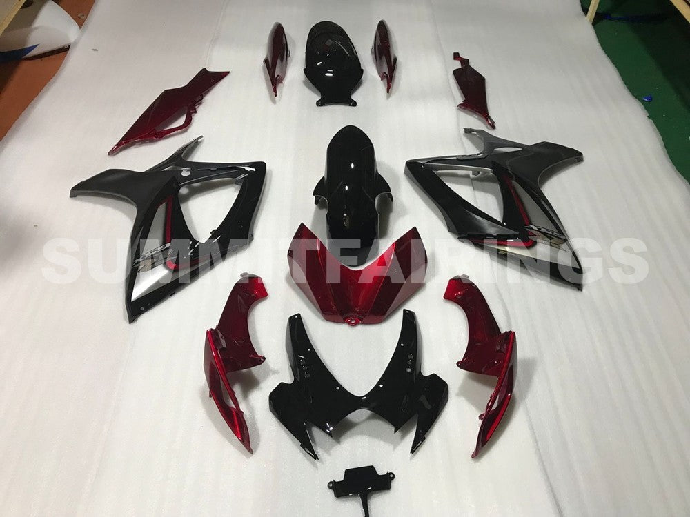 Fairings For Suzuki GSXR 600 750 Red Silver Black GSXR (2006-2007)