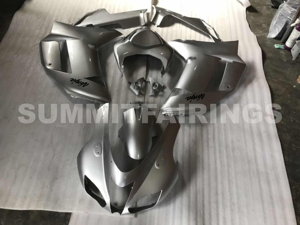 Fairings For Kawasaki ZX6R ZX636 Silver Ninja (2007-2008)
