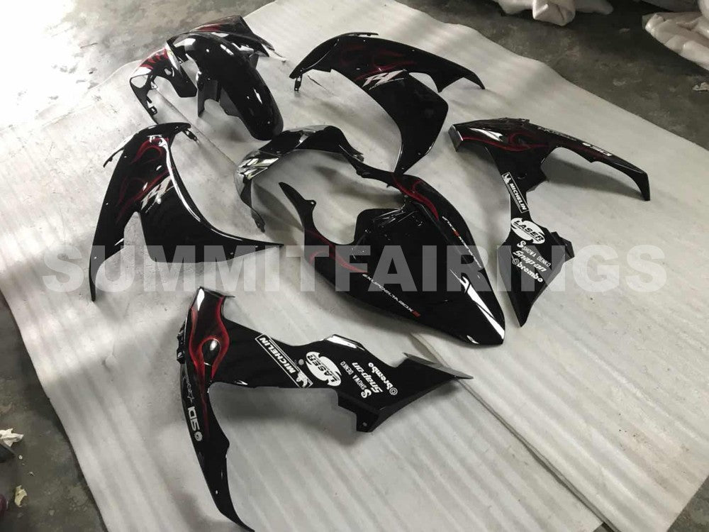 Fairings For Yamaha YZF-R1 Black & Red Flame R1 (2004-2006)