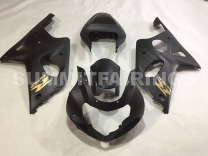 Fairings For Suzuki - GSXR1000 K1/2 2000-2002 Matt Black Gold Decal