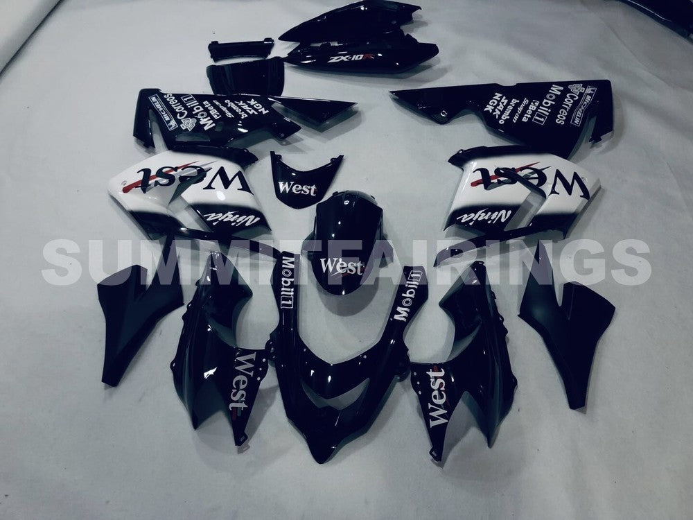 Fairings For Kawasaki ZX-10R, 2004-2005 - Black White