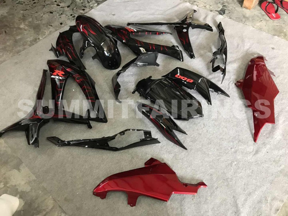 Fairings For Suzuki GSXR 600 750 (2008-2010) Red Flame