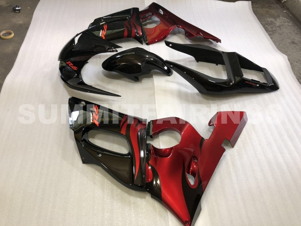Fairings For Yamaha - YZF-600 R6 1998-2002 Red and Black