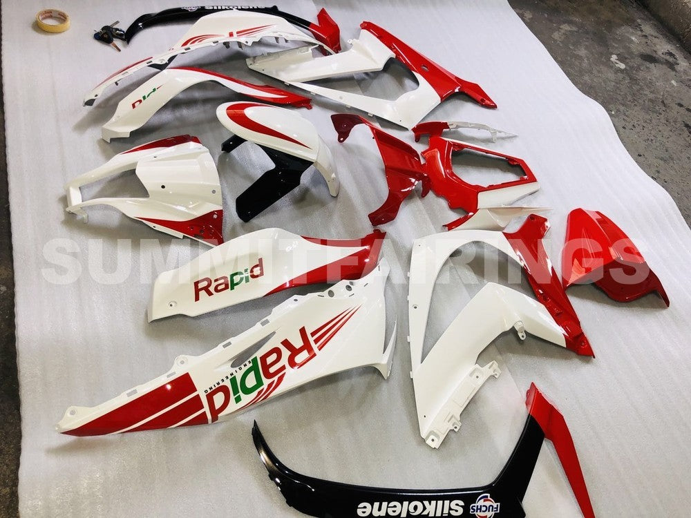 Fairings For Kawasaki ZX-10R, 2011-2015 - Red & White Rapid