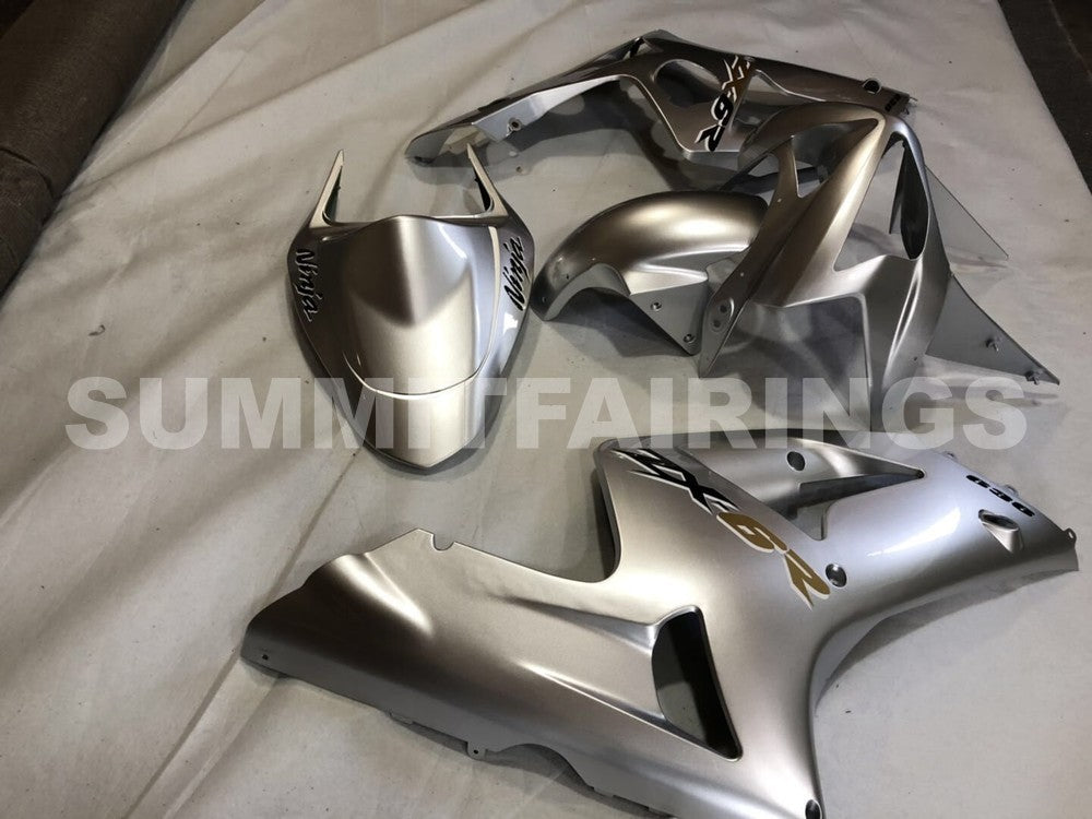 Fairings For Kawasaki ZX6R 636 Silver Ninja (2003-2004)
