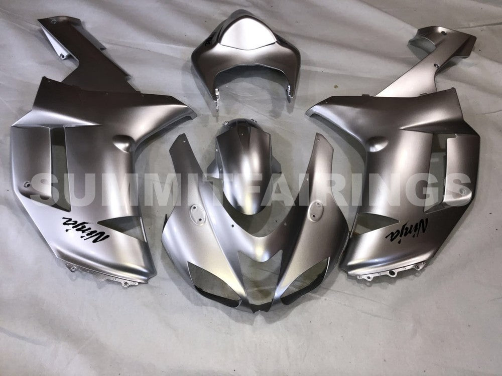 Fairings For Kawasaki ZX6R ZX636 Silver Ninja (2007-2008)