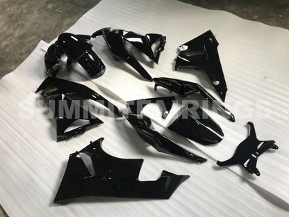 Fairings For Kawasaki ZX-6R, 2009-2012 - All Black with Gold Sticker