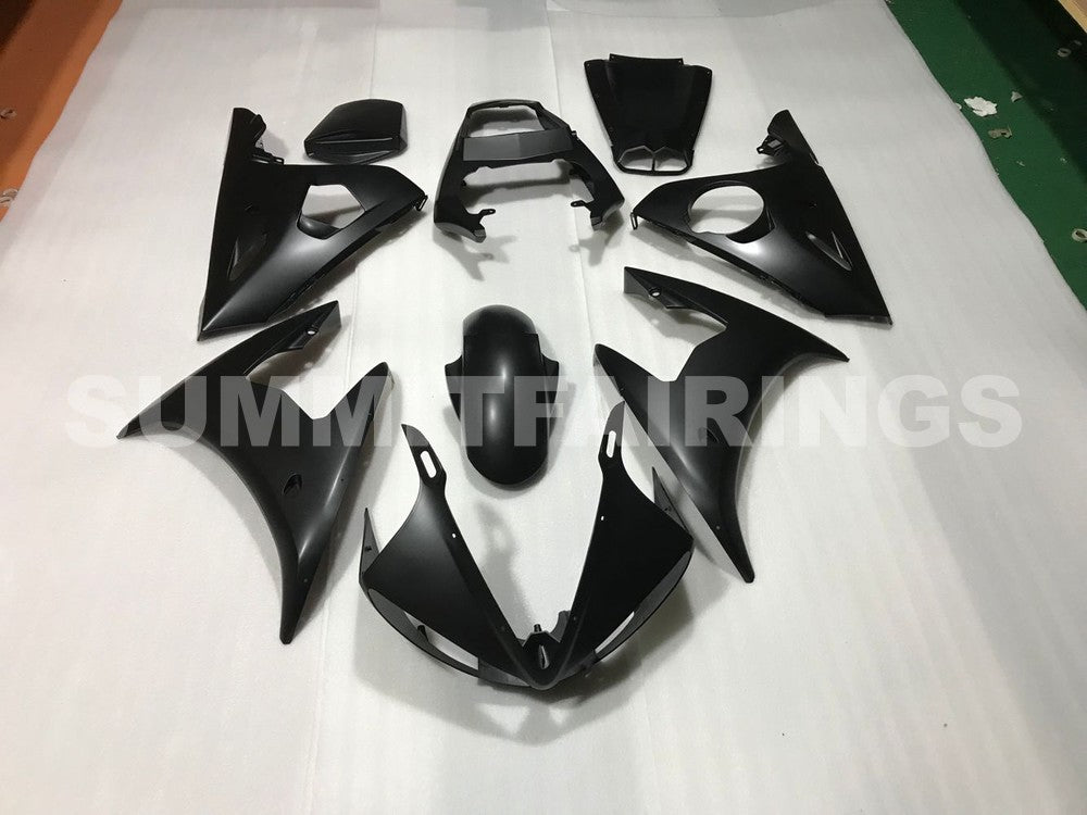Fairings For Yamaha - YZF-600 R6 2003-2004 Matt Black Red Decals