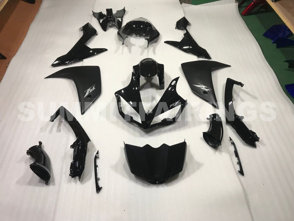 Fairings For Yamaha R1, 2007-2008 - Black & Silver Decal