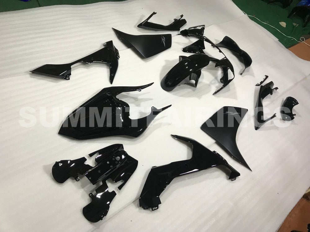 Fairings For Yamaha R1, 2007-2008 - Black & Silver Decal