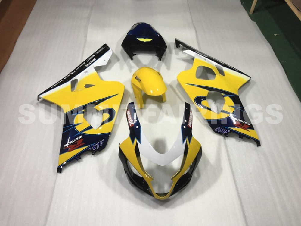 Fairings For Suzuki GSX-R600 / 750, 2004-2005 - Yellow, White & Blue