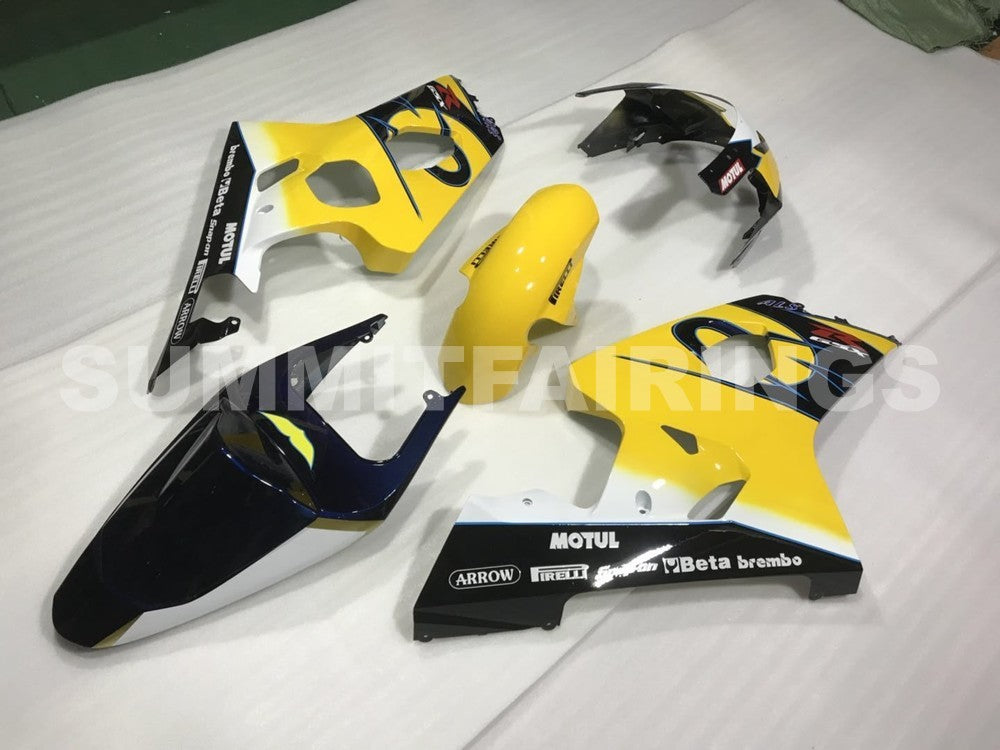 Fairings For Suzuki GSX-R600 / 750, 2004-2005 - Yellow, White & Blue