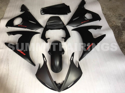 Fairings For Yamaha - YZF-600 R6 2003-2004 Matt Black Red Decals