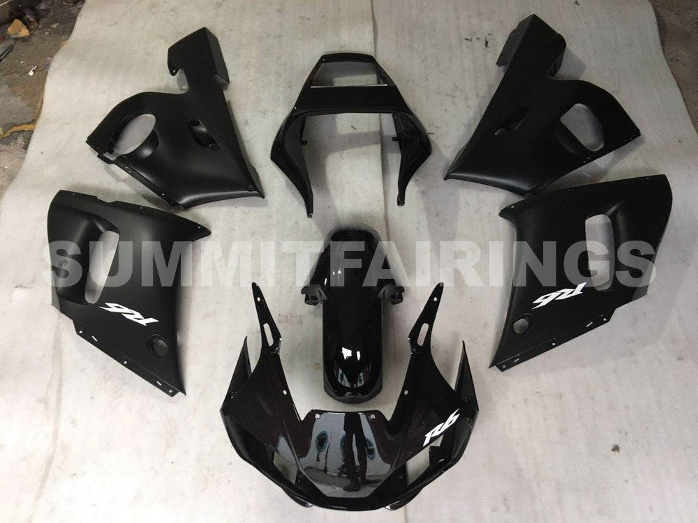 Fairings For Yamaha - YZF-600 R6 1998-2002 Matt Black Gloss Black