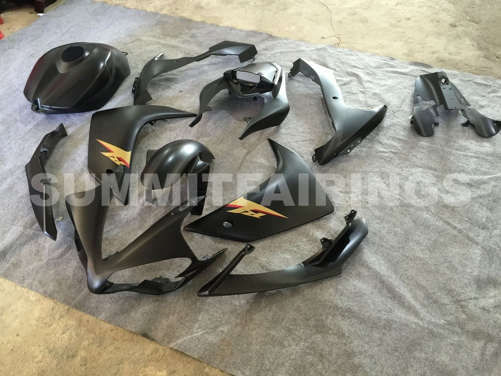 Fairings For Yamaha YZF-R1 Black Matte & Gold R1 (2007-2008)