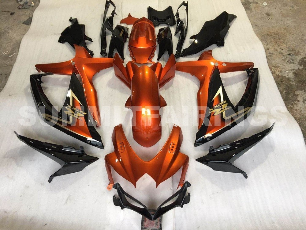 Fairings For Suzuki - GSXR600-750 K8 2008-2010 Black Orange