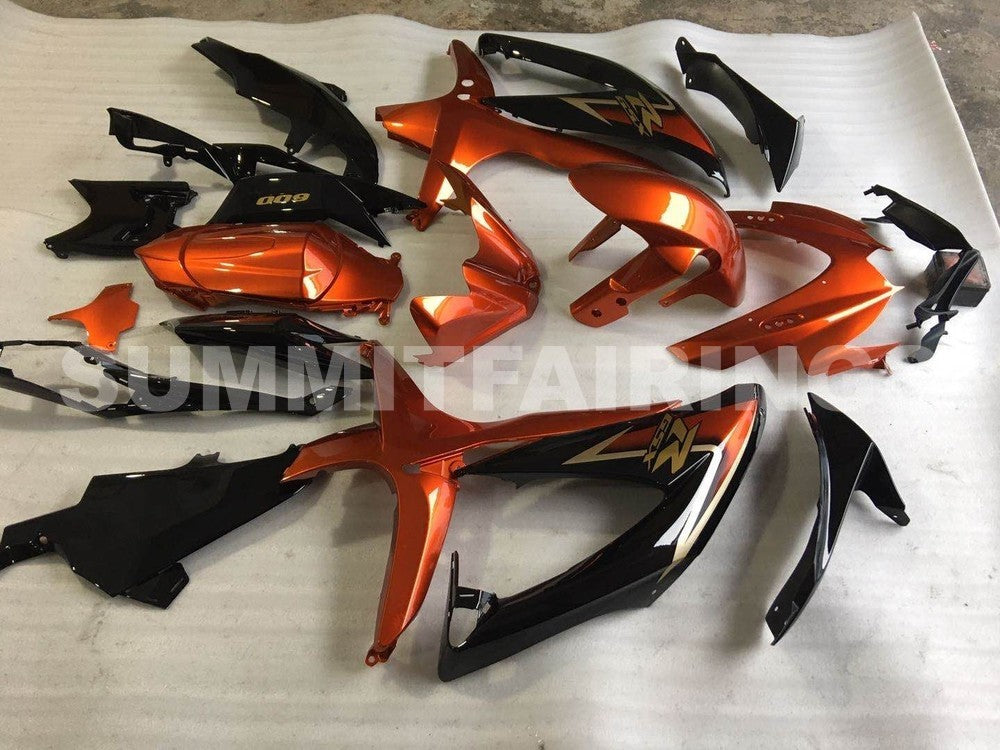 Fairings For Suzuki - GSXR600-750 K8 2008-2010 Black Orange