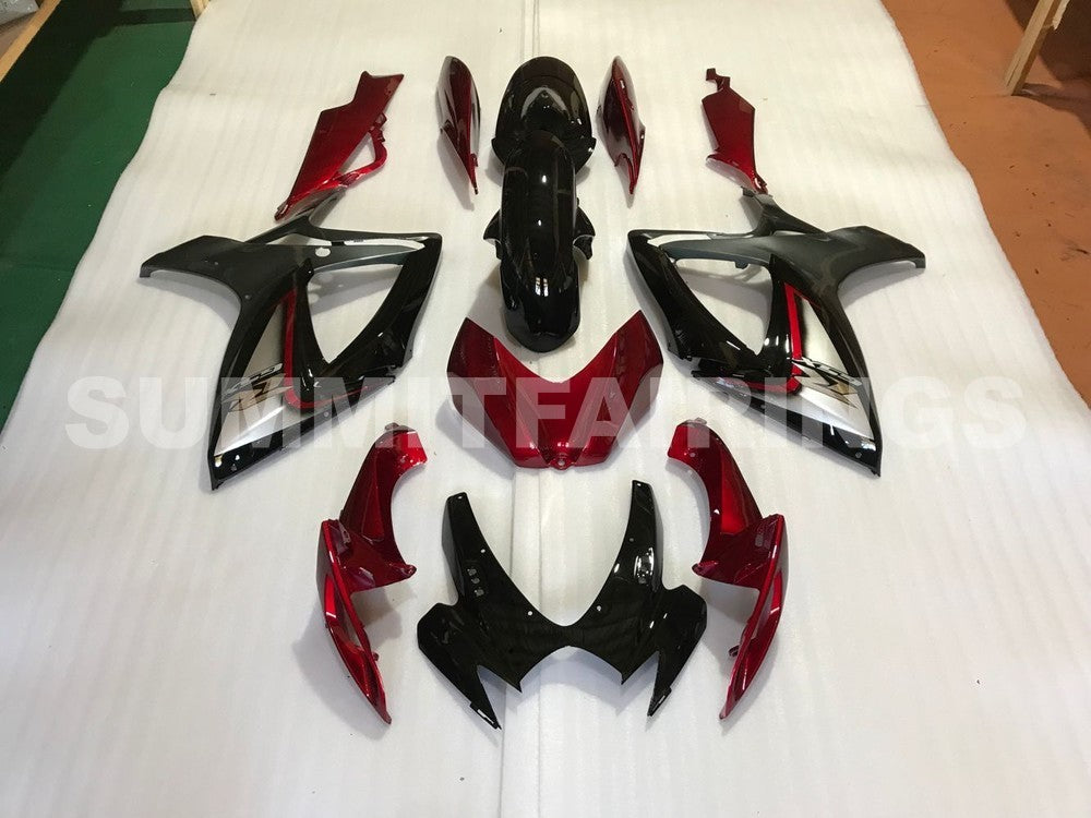 Fairings For Suzuki GSXR 600 750 Red Silver Black GSXR (2006-2007)