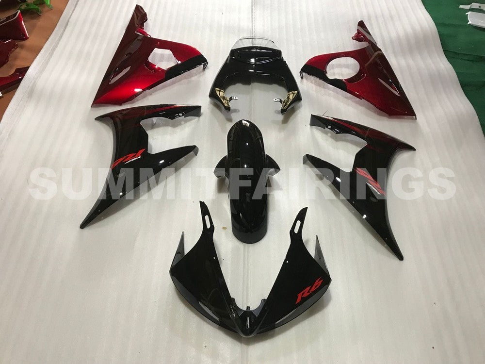 Fairings For Yamaha - YZF-600 R6 2005 Black and Orange