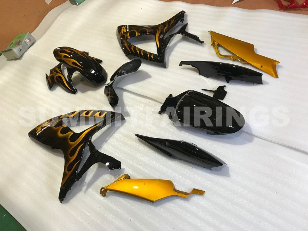 Fairings For Suzuki - GSXR600-750 K6 06-07 Gold Flame